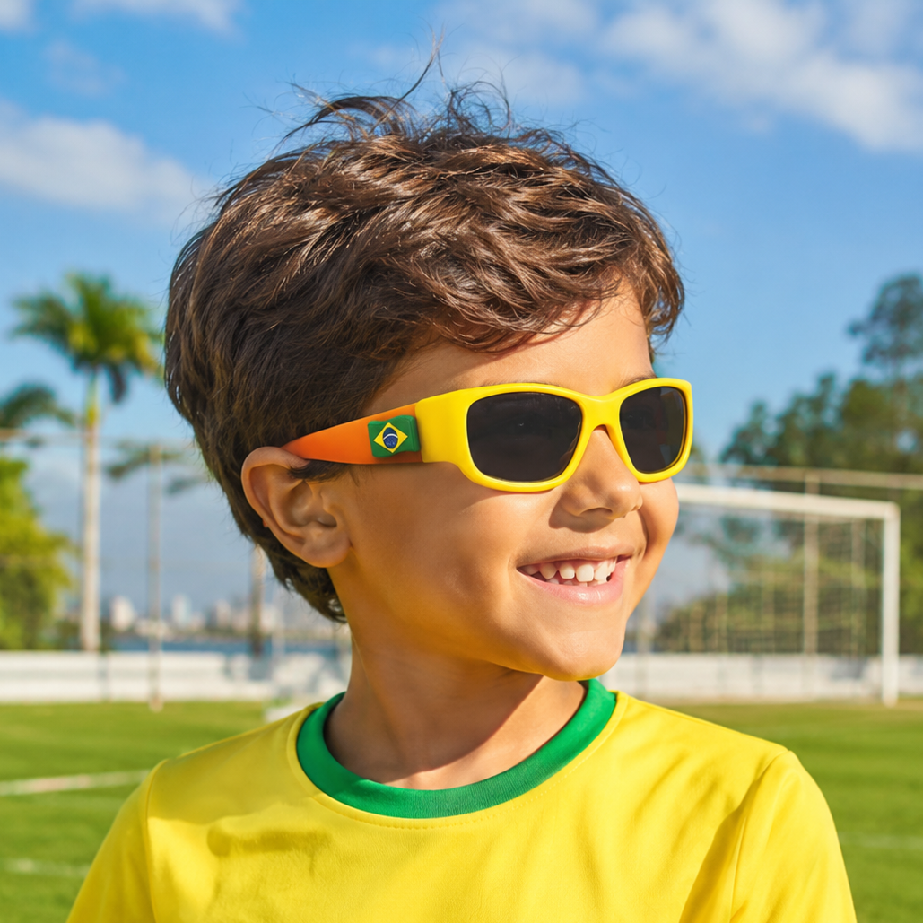 Brazil Flag Kids Sunglasses Charms | x1 Pair | Age 3+