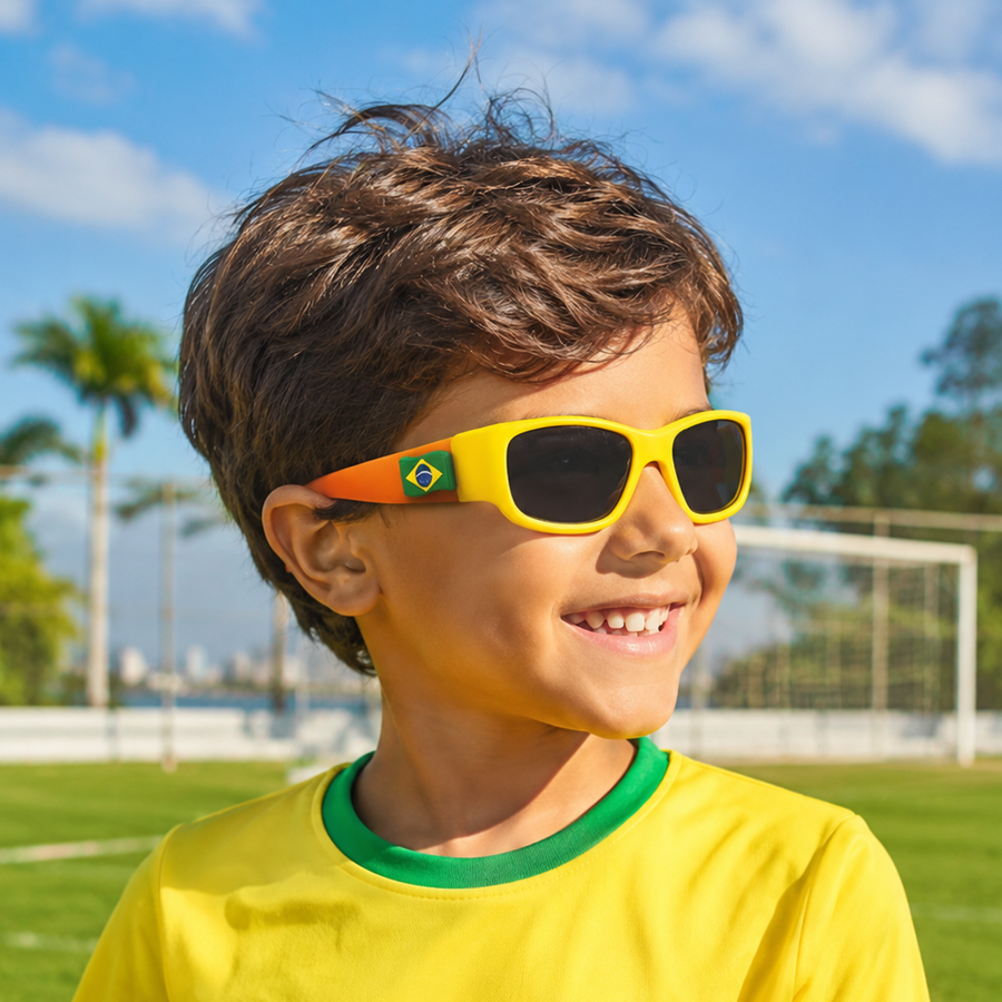 Brazil Flag Kids Sunglasses Charms | x1 Pair | Age 3+